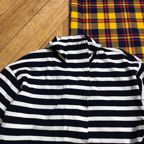J Crew Striped Snap Neck Boat Pullover Sweater - Picture 4 of 8